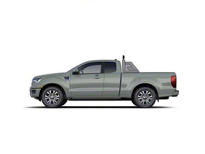 Armour II Roll Bar with 5.30-Inch Black Round Flood LED Lights; Black (19-25 Ranger)
