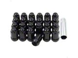 Black 6-Spline Lug Nut Kit; M12 x 1.5; Set of 24 (19-26 Ranger)