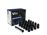Black Acorn Spline Lug Nuts for Aftermarket Wheels; M12x1.5; Set of 24 (19-26 Ranger)