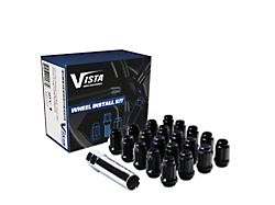 Black Acorn Spline Lug Nuts for Aftermarket Wheels; M12x1.5; Set of 24 (19-26 Ranger)