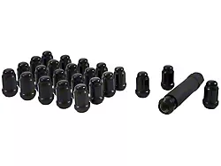 Black Closed End Spline Lug Nuts; M12 x 1.5; Set of 24 (19-23 Ranger)
