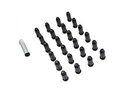 Black ET Truck Spline Lug Nut Kit; 12mm x 1.5; Set of 24 (19-25 Ranger)