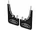Black Wrap No-Drill Mud Flaps with Ford Oval Logo; Front (19-24 Ranger)