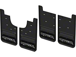 Black Wrap No-Drill Mud Flaps with Raptor Logo; Front and Rear (24-26 Ranger Raptor)