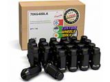 Black XL Acorn Lug Nut Kit; 14mm x 1.5; Set of 24 (24-26 Ranger)