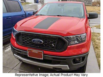 Center Hood Stripe; Carbon Fiber (19-23 Ranger)