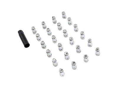 Chrome 6-Spline Lug Nut Kit; 12mm x 1.5; Set of 24 (19-25 Ranger)