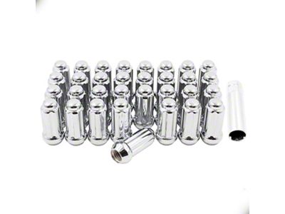 Chrome 6-Spline Lug Nut Kit; 12mm x 1.5; Set of 24 (19-25 Ranger)