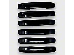 Chrome Delete Door Handle Covers; Gloss Black (24-26 Ranger)