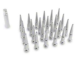 Chrome Spike Lug Nut Kit; 12mm x 1.5; Set of 24 (19-23 Ranger)