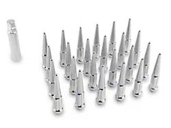 Chrome Spike Lug Nut Kit; 12mm x 1.5; Set of 24 (19-23 Ranger)