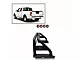 Classic Roll Bar with 5.30-Inch Red Round Flood LED Lights; Black (19-24 Ranger w/ Tonneau Cover)