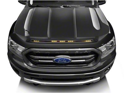 Aeroskin LightShield Color-Match Hood Protector; Shadow Black (19-23 Ranger)