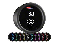 Digital Dual Boost/Vacuum and Pressure Gauge; Black 10 Color (Universal; Some Adaptation May Be Required)