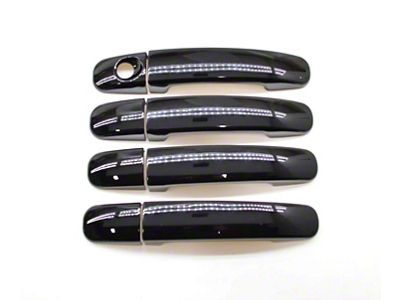 Chrome Delete Door Handle Covers; Gloss Black (19-23 Ranger)