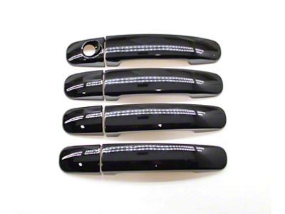 Door Handle Covers; Gloss Black (19-23 Ranger)