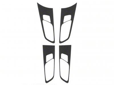 Door Handle Surround Accent Trim; Raw Carbon Fiber (19-23 Ranger SuperCrew)