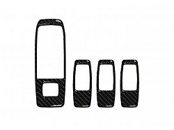 Door Switch Panel Accent Trim; Domed Carbon Fiber (19-23 Ranger)