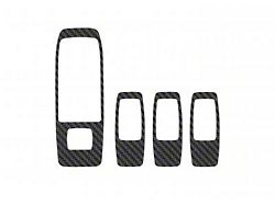 Door Switch Panel Accent Trim; Raw Carbon Fiber (19-23 Ranger)