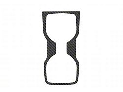 Double Cup Holder Accent Trim; Raw Carbon Fiber (19-23 Ranger)