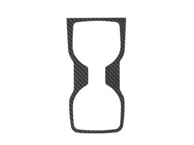 Double Cup Holder Accent Trim; Raw Carbon Fiber (19-23 Ranger)