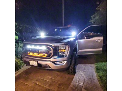 Dual 30-Inch White and Amber LED Light Bars with Grille Mounting Brackets (19-23 Ranger)