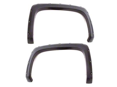Elite Series Rivet Style Fender Flares; Rear; Textured Black (19-25 Ranger w/ 5-Foot Bed)