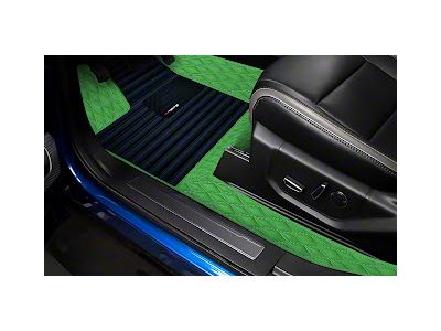 F1 Hybrid Front and Rear Floor Mats; Lime Green (19-24 Ranger SuperCrew)