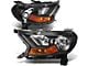 Factory Style Headlights with Amber Corners; Black Housing; Clear Lens (19-23 Ranger w/ Factory Halogen Headlights)