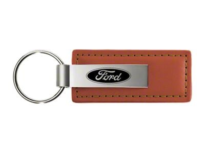 Ford Leather Key Fob; Brown