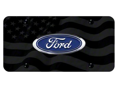 Ford License Plate; Wave Flag (Universal; Some Adaptation May Be Required)