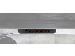 Front Door Sill Protection with Ranger Logo; Domed Carbon Fiber with Red Outline (19-23 Ranger)