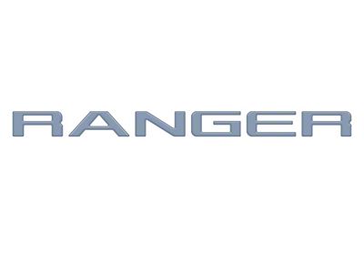 Front Grille Insert Letters; Azure Gray (19-23 Ranger)