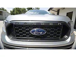 Front Grille Insert Letters; Black and Silver American Flag (19-23 Ranger)