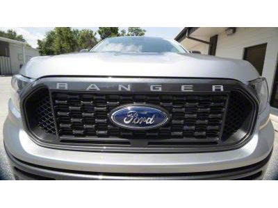 Front Grille Insert Letters; Brushed Silver (19-23 Ranger)