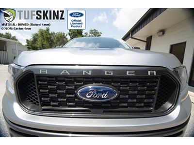 Front Grille Insert Letters; Cactus Gray (19-23 Ranger)