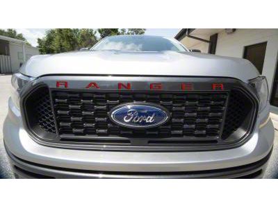 Front Grille Insert Letters; Gloss Red (19-23 Ranger)