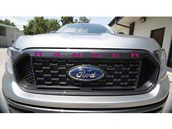 Front Grille Insert Letters; Hot Pink (19-23 Ranger)