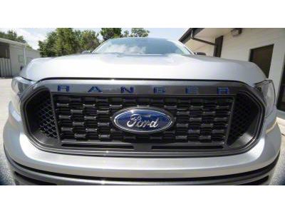 Front Grille Insert Letters; Lightning Blue (19-23 Ranger)