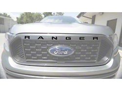 Front Grille Insert Letters; Matte Black (19-23 Ranger)