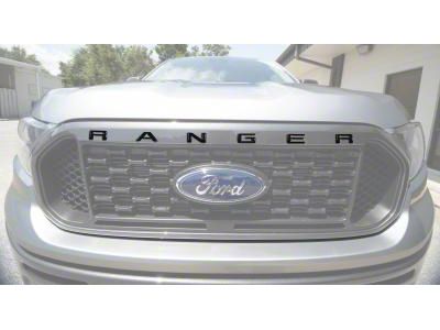 Front Grille Insert Letters; Matte Black (19-23 Ranger)