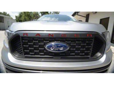 Front Grille Insert Letters; Matte Red (19-23 Ranger)