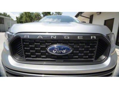 Front Grille Insert Letters; Turbo Silver (19-23 Ranger)
