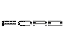 Front Grille Letter Overlays; Black/Silver American Flag (24-26 Ranger Raptor)
