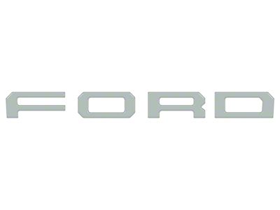 Front Grille Letter Overlays; Cactus Gray (19-23 Ranger w/ OE Ford Raptor Grille)