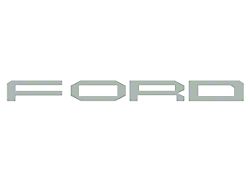 Front Grille Letter Overlays; Cactus Gray (24-26 Ranger Raptor)