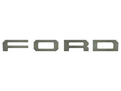 Front Grille Letter Overlays; Caribou (19-23 Ranger w/ OE Ford Raptor Grille)