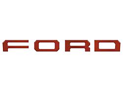 Front Grille Letter Overlays; Hot Pepper Red (19-23 Ranger w/ OE Ford Raptor Grille)