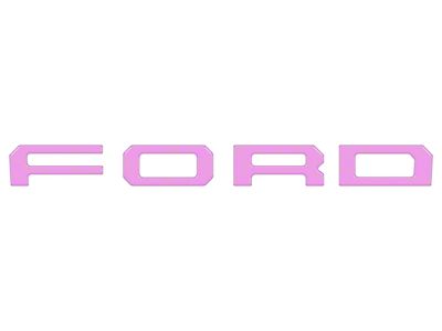 Front Grille Letter Overlays; Lavender Purple (19-23 Ranger w/ OE Ford Raptor Grille)