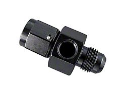 Gauge Port Adapter; -6AN Male x -6AN Female; Black